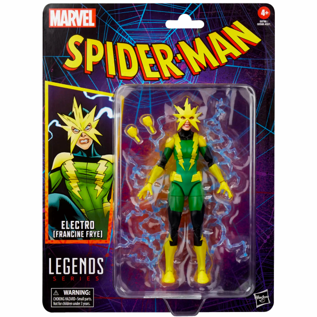 ハズブロ スパイダーマン マーベルレジェンド レトロパッケージ 6インチ アクションフィギュア エレクトロ (フランシーヌ・フライ)