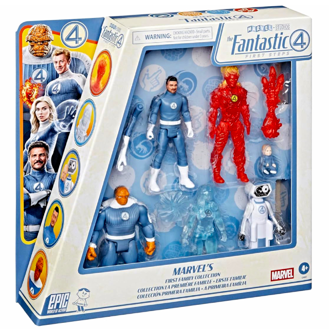ハズブロ ファンタスティック4：ファースト・ステップ エピック・ワールド・オブ・アクション 4インチ ベーシックフィギュア マーベルズ・ファースト・ファミリー コレクション 6パック