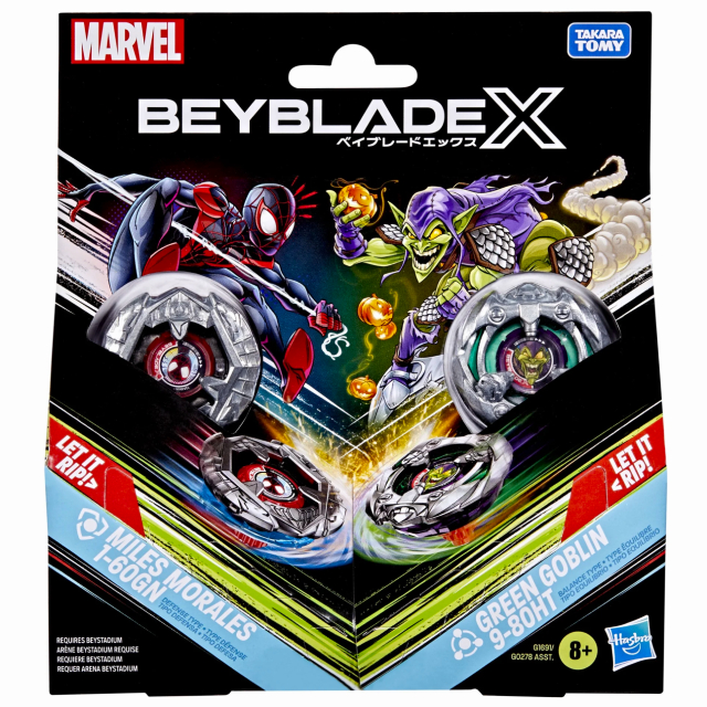 マーベルコミックス ベイブレード エックス BX ベーシックライン ダブルスターターセット マイルス・モラレス スパイダーマン 1-60GN & グリーンゴブリン 9-80HT