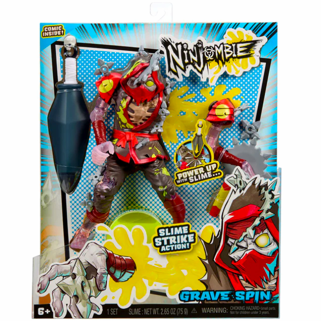 NINJOMBIE ニンジョンビ 7インチ “スライム・ストライク” アクションフィギュア グレイブ・スピン