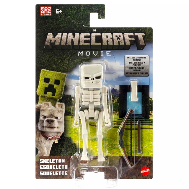 マインクラフト・ザ・ムービー マテル 4インチ アクションフィギュア スケルトン