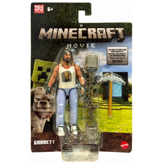 マインクラフト・ザ・ムービー マテル 4インチ アクションフィギュア ギャレット with バケチャク