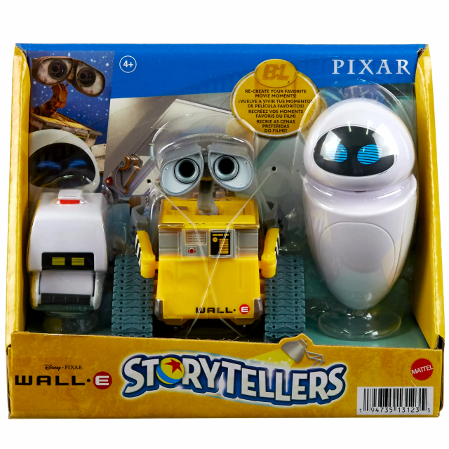 ディズニー / ピクサー マテル ストーリー・テラー 4インチ アクションフィギュア マルチパック 『WALL-E』 ウォーリー & イヴ & モー