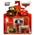 ディズニー ピクサー カーズ 2023 マテル ミニレーサーズ ダイキャスト ミニカー 3パック シェリフ & サージ & レッド