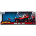 マーベルコミックス 2023 ジェイダトイズ メタルズ 1/24 スケール ダイキャストカー スパイダーモービル with スパイダーマン