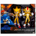 ジャックスパシフィック ソニック・ザ・ムービー 3 ：ソニック × シャドウ TOKYO MISSION 5インチ ライトアップ アクションフィギュア 2パック (スーパーソニック & スーパーシャドウ)
