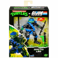 ティーンエイジ・ミュータント・ニンジャ・タートルズ x G.I.ジョー コラボシリーズ プレイメイツ 4.5インチ ベーシックフィギュア レオナルド x スネークアイズ