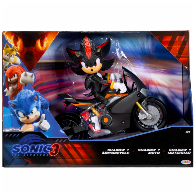 ジャックスパシフィック ソニック・ザ・ムービー 3 ：ソニック × シャドウ TOKYO MISSION 5インチ アクションフィギュア&ビークルパック シャドウ with モーターサイクル