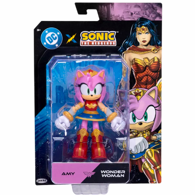 ジャックスパシフィック DCコミックス X ソニック・ザ・ヘッジホッグ クロスオーバー 5インチ アクションフィギュア エミー・ローズ as ワンダーウーマン