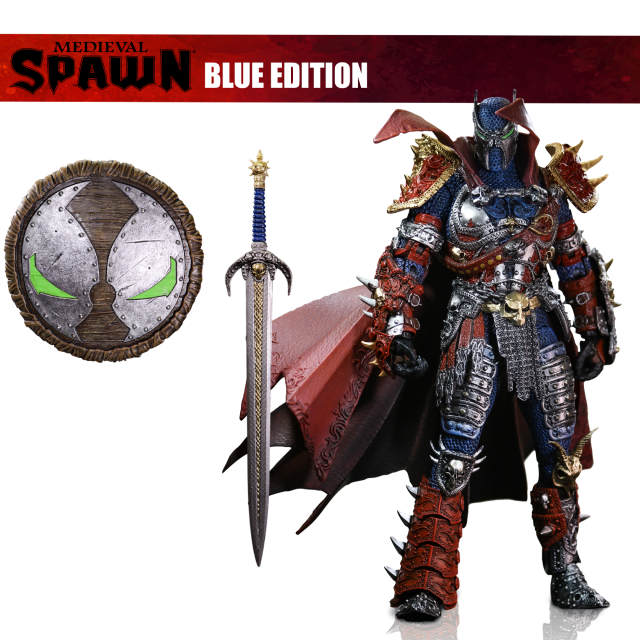 マクファーレントイズ スポーン キックスターター限定 リミテッド アクションフィギュア メディーバル・スポーン (ブルー バージョン)