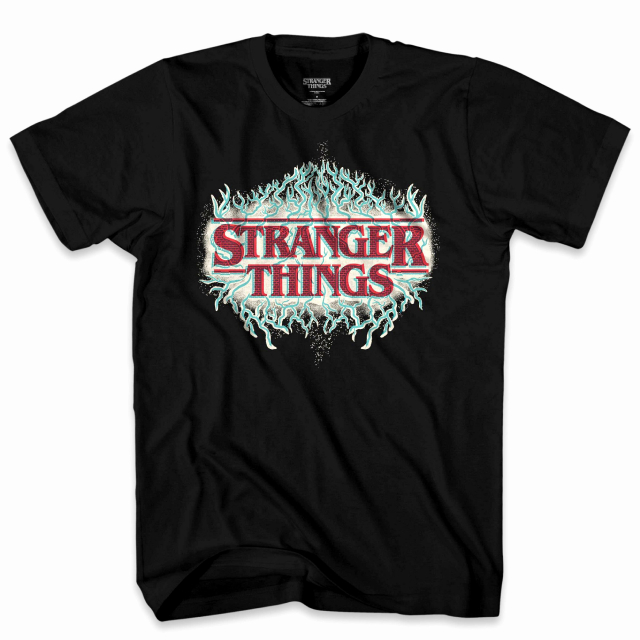 ネットフリックス ストレンジャー・シングス 未知の世界 ルート グラフィック ブラック Tシャツ