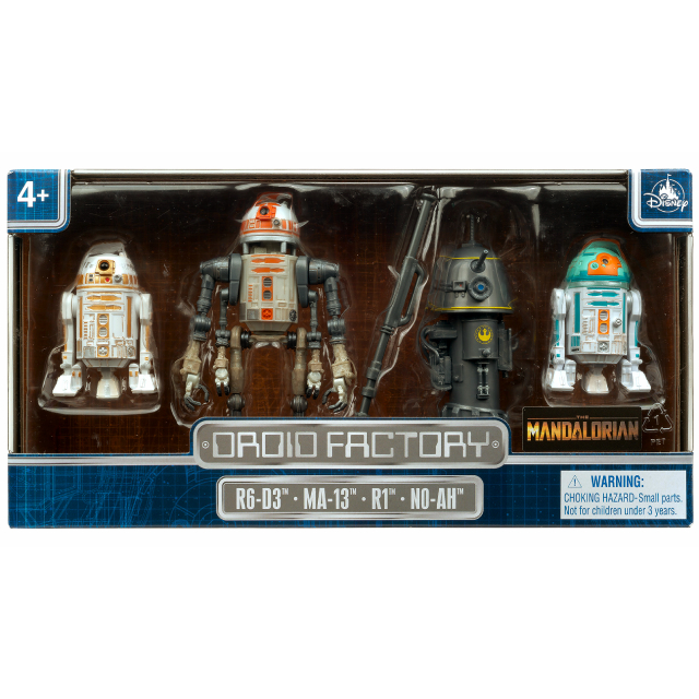 スター・ウォーズ / ザ・マンダロリアン 2022 USディズニーパーク限定 ドロイドファクトリー 3.75インチ ベーシックフィギュア 4パック R6-D3 & MA-13 & R1 & N0-AH