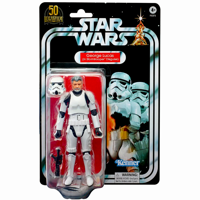 ハズブロ スター・ウォーズ ルーカスフィルム 50周年記念 ブラックシリーズ ヴィンテージパッケージ 6インチ アクションフィギュア ジョージ・ルーカス in ストームトルーパー