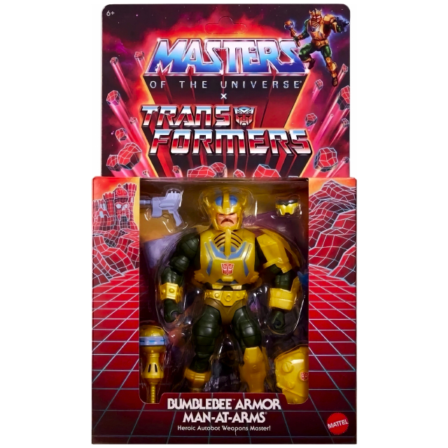 マテル トランスフォーマー x マスターズ・オブ・ユニバース コラボシリーズ 5.5インチ アクションフィギュア バンブルビーアーマー マン・アット・アームズ