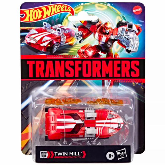 ハズブロ トランスフォーマー X ホットウィール コラボシリーズ 2026 マッシュアップ デラックスクラス ツインミル (レッドカラー バージョン)