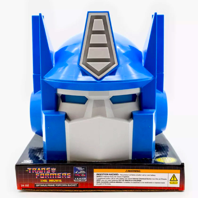トランスフォーマー ザ・ムービー 40周年記念 カルチャーフライ オプティマスプライム ヘッド ポップコーン バケット with ライトアップ アイズ