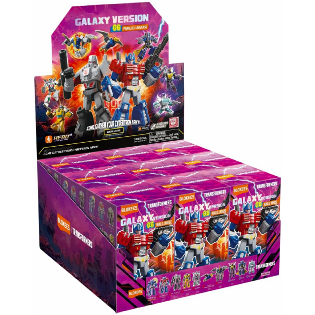 トランスフォーマー ブロッキーズ プラスチック モデルキット ギャラクシーバージョン GV-06 パラレル・ユニバース 9個入りボックス