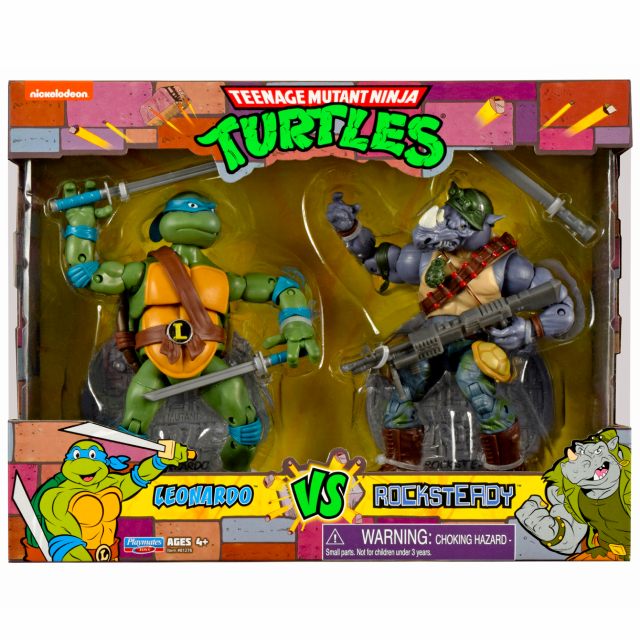 ティーンエイジ・ミュータント・ニンジャ・タートルズ オリジナルシリーズ プレイメイツ 6.5インチ アクションフィギュア 2パック レオナルド & ロックステディ