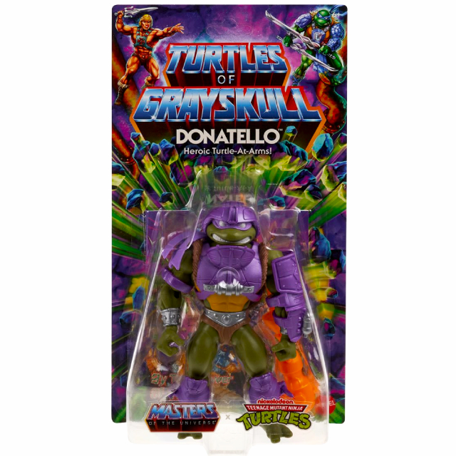 ティーンエイジ・ミュータント・ニンジャ・タートルズ x マスターズ・オブ・ユニバース マテル 2024 タートルズ・オブ・グレイスカル 5.5インチ アクションフィギュア ドナテロ