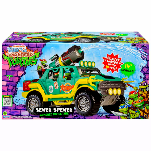 テイルズ・オブ・ティーンエイジ・ミュータント・ニンジャ・タートルズ プレイメイツ 4.5インチ ベーシックフィギュア デラックス ビークル セワー・スピワー アーマード・タートルタンク
