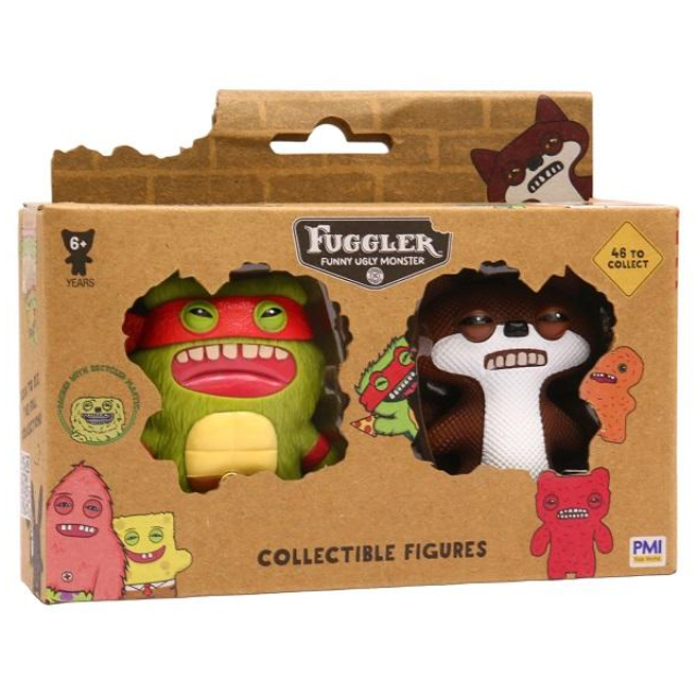 ティーンエイジ・ミュータント・ニンジャ・タートルズ x ファグラー・モンスター 2.5インチ コレクティブル ミニフィギュア 2パック ラファエロ