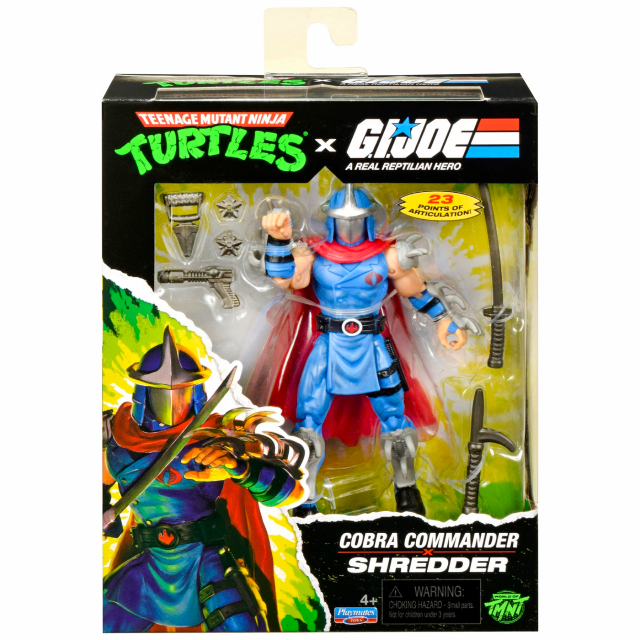 ティーンエイジ・ミュータント・ニンジャ・タートルズ x G.I.ジョー コラボシリーズ プレイメイツ 4.5インチ ベーシックフィギュア シュレッダー x コブラコマンダー