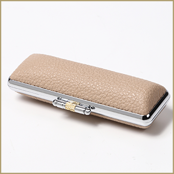 高級印鑑ケース 牛もみ Ms ベージュ S 10 5mm 12mm寸胴用