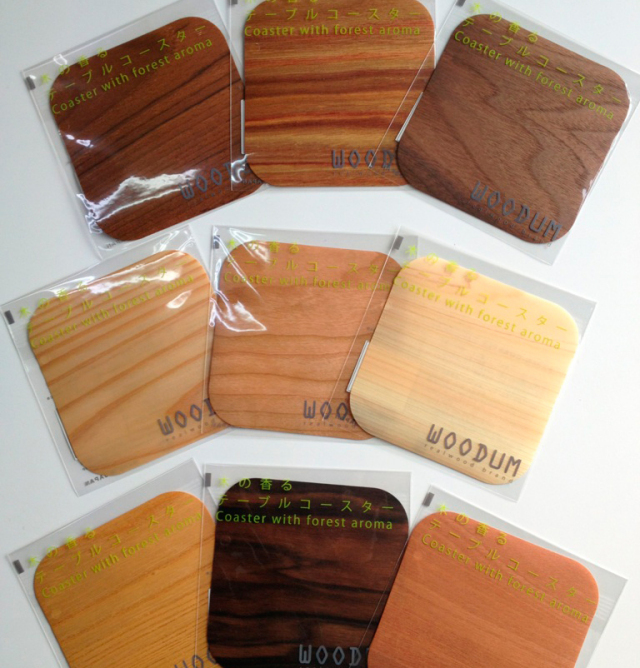 天然木コースター　10枚セット