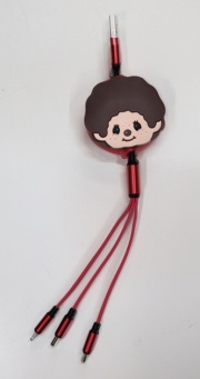 モンチッチ　リール式マルチ充電ケーブル