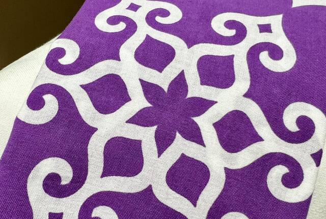 アイヌ文様手拭い（雪の華）