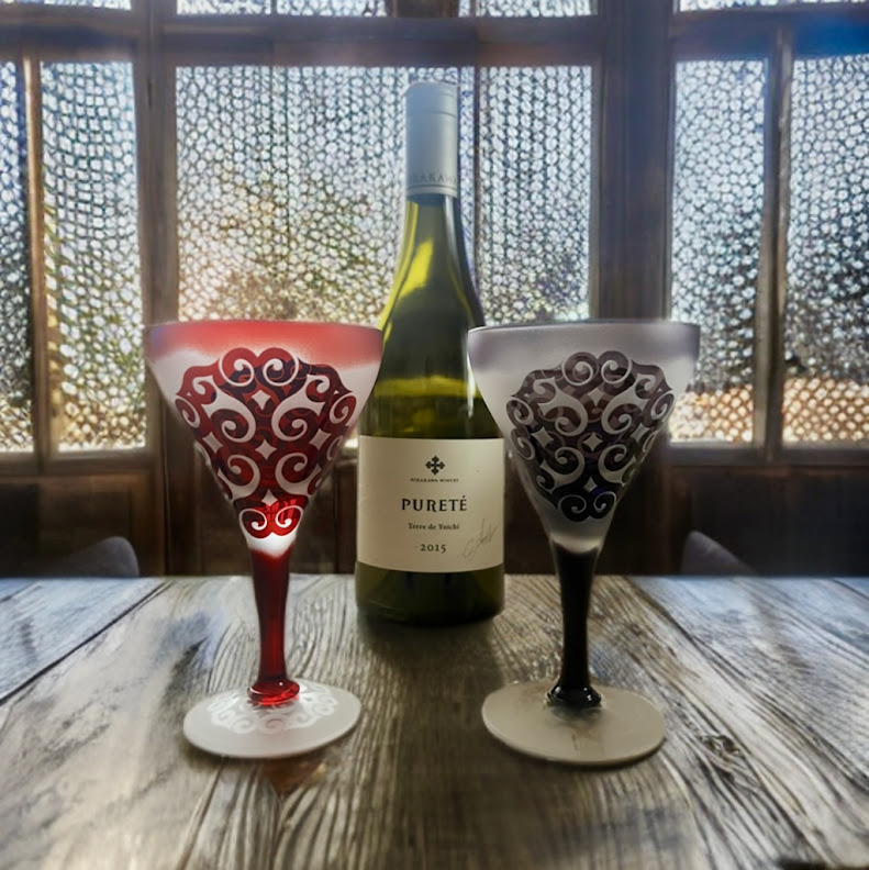 アイヌ文様オリオンワイングラス