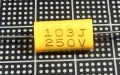 【フィルム】トランスミット・サウンズ特注：　M. Polyeter film tublar Flat back 103 0.01uF(10nF)/250V 5%