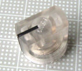 【ノブ】インチタイプ（6.35mm)：ねじ固定式　Small Circle　透明クリア