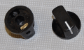 【ノブ】スタンダード：6.35mm（インチタイプ)　黒/ネジ