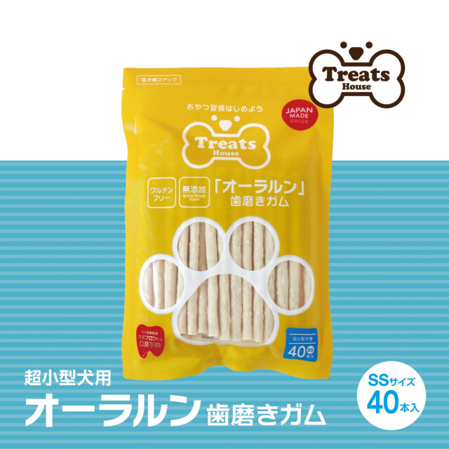 「オーラルン」歯磨きガム SSサイズ 40本入り