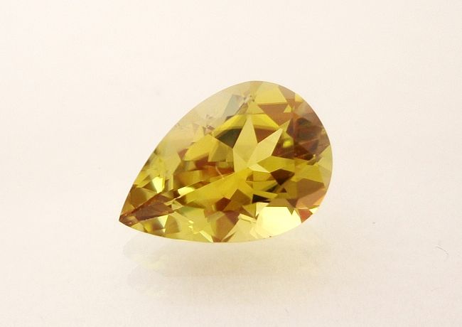 【高品質ルース】ザンビア産　カナリートルマリン　1.86カラット　ペアシェイプ10ｘ7mm