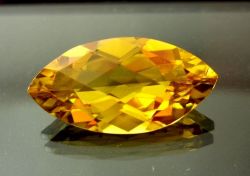 ザンビア産ゴールデントルマリン☆マーキスチェッカートップ18x9mm☆5.33ct.