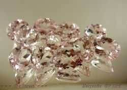 【ロット販売品】アクセサリー用≪オーバル（OV)11x9mm≫マダガスカル産モルガナイト3.0ｃｔ．UP　10ｐｃｓ．セット