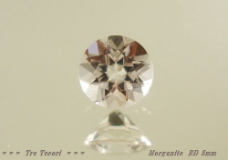 マダガスカル産モルガナイト☆ラウンドシェイプ5mm☆0.40ct.UP