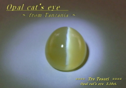 タンザニア産オパールキャッツアイ☆オーバルシェイプ11x9mm☆3.10ct.☆カボションカット