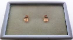【アクセサリールース】【ペアルース】ブラジル産インペリアルトパーズルース約1.30ct.　オーバルシェイプ約6ｘ4ｍｍペアセット