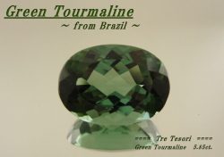 ブラジル産グリーントルマリン☆オーバルシェイプ14ｘ10ｍｍ☆5.85ct.