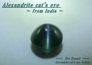 インド産アレキサンドライトキャッツアイ☆ラウンドカボション3mm☆0.22ct.