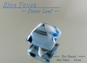 ブルートパーズ☆スクエアシェイプ8mm☆3.81ct.☆シュガーローフカット