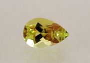 【高品質ルース】ザンビア産　カナリートルマリン　約0.38ct.ペアシェイプ6x4mm