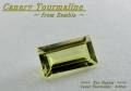 ザンビア産カナリートルマリン☆バゲット7x4ｍｍ☆0.58ct.