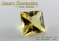 ザンビア産カナリートルマリン☆スクエア７ｍｍプリンセスカット☆1.42ct.