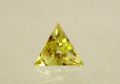 【高品質ルース】ザンビア産　カナリートルマリン　約0.08ct.トリリアントシェイプ3mm