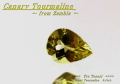 ザンビア産カナリートルマリン☆ペアシェイプ4ｘ3ｍｍ☆約0.14ｃｔ．