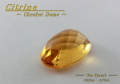 シトリン☆オーバルシェイプ15ｘ10mm☆6.73ct.☆チェッカードームカット